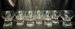Set Of 7~Clear Crystal Cocktail Glasses~Gina By Bohemia Crystal