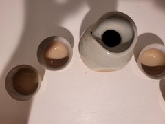 Japanese Sake Set Pottery Vintage