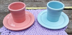 Fiestaware Shot Glass & Coaster Set, Peony And Sky Pastel Colors Fiesta