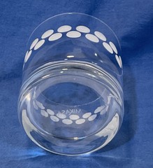 Mikasa “CHEERS TOO” Horizontal Dots Double Old Fashioned Glass Circa 2005-2015