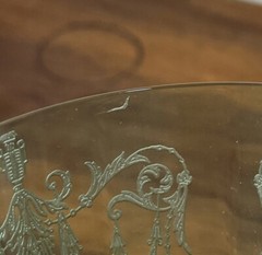 Vtg Set Of 6 Pamona Green Central Glass Works #408 Etch 7” Glasses Uranium