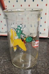 Vintage Bick’s Pickles Advertisement Drinking Glass Pickle Relish Jar NICE COND