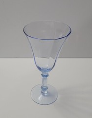 (4) Cambridge Glass 3130 MOONLIGHT BLUE Champagne goblet Wine Glasses 7-5/8″