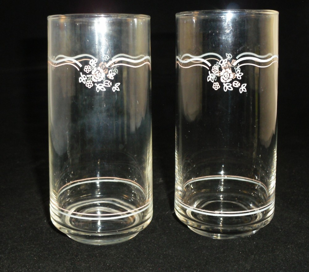 Set of 2 Corning / Corelle English Breakfast Tumblers 5.75″