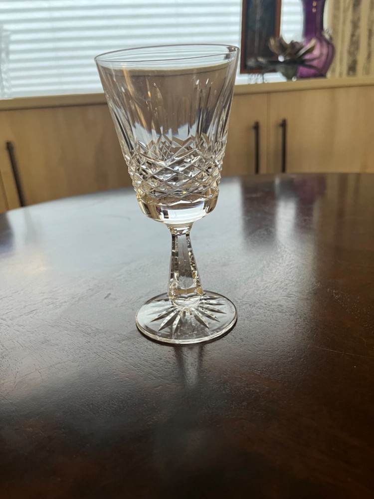 Waterford KENMARE Claret Wine Goblet 5 7/8″ Tall Cut Criss Cross Pattern