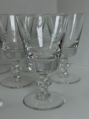 13 Val St Saint Lambert State Plain Water Large Goblet Glass Crystal Vintage