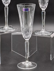 WATERFORD MARQUIS MAXWELL TOASTING FLUTE CHAMPAGNE CRYSTAL GLASS 9.5″H CHIPPED!