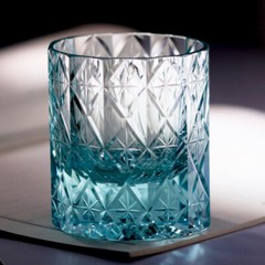 K9 Crystal Glass Rocks Whiskey Glasses Old Fashioned Glass Cut Green 7oz 1PC Box