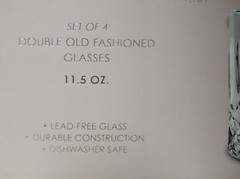 4 Tahari Home Double Old Fashioned Whiskey Glasses 11 oz NEW