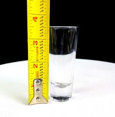 Crisa Signed Libbey Glass #CQ16 Crystal Clear 4 Piece 3 1/2″ Shot Glasses 1997-