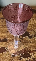 Signed ITS A BLAST! Sandblasted Purple Amethyst Wine Art Glass Tucson Arizona