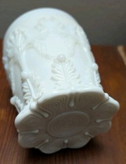 Antique PA EAPGS Challinor Scroll Rococo Floral Relief & Scroll Scalloped Cup 3″