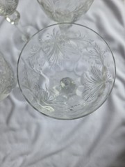 Vintage Heisey Water Goblets Wine Glasses 8.5 Inches Tall Set Of 4