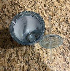 Starbucks Blue Plastic Tumbler Cup with Straw 16 oz