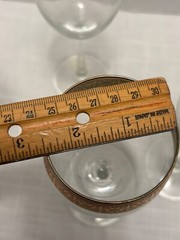 6 J Preziosi Vintage Gold Gilt Rim WINE GLASSES Italian Hand Worked Crystal