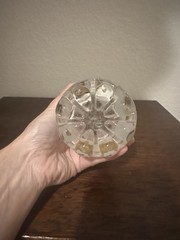 Vntg 1960s Italian Interpur Hand Painted Cocktail Glass Roses Signed 14kt Trim
