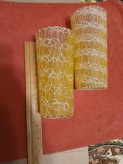 1950s MCM Rubber Spaghetti String Drinking Glass, Set of 2 – Great Condition