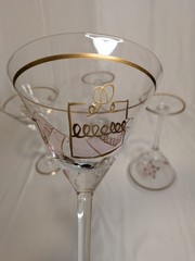 Set of 4 Mikasa FESTIVE JOY Martini Glasses – Discontinued Christmas Tree Holly