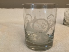 Princess House French Horn Set of Four On the Rocks Glasses~Weighted Bottoms