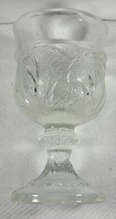 Indiana Glass Pebble Leaf Cabbage Leaf Water Goblet