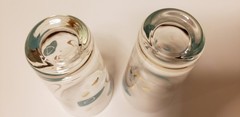 Federal Glass Set Of 2 Amoeba Boomerang Tumblers. 5-5/8″ High .