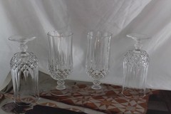 4 Cristal d’Arques France “LONGCHAMP” 11.75oz Iced Tea Goblets