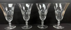 4 Bryce 789-1 Cut Crystal Glass Goblet Stem 6 1/2″ Ice Tea