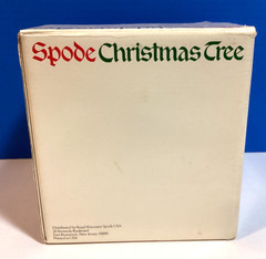 VTG Spode Christmas Tree Set of 4 Double Old Fashioned Glass Water Tumbler Santa