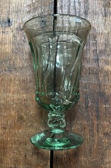 8 Vintage Fostoria Jamestown Green Footed Swirl Iced Tea Juice Glasses 8oz MCM