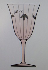 4 – Tiffin 14196-10 Pink Etched Optic Champagne Goblets Sherbet Glasses 5″