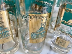 VTG Southern Comfort Liberty Riverboat High Ball Glasses 5.5” Set Of 8 MCM