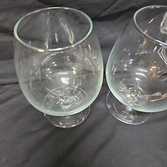 LARGE BRANDY COGNAC SNIFTER SET OF 2 Vintage 7 In