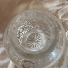 Astral Diamond and Fan Cut Bedside TumbleUp Lead Crystal Small Chip In Cup