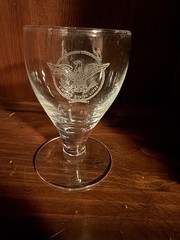 United States Lines Etched Cordial Glasses