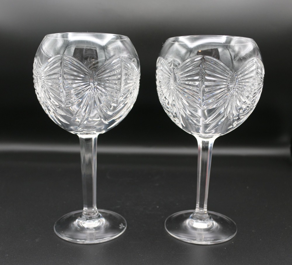 Set of 2 Waterford Millennium Happiness Toasting Goblets