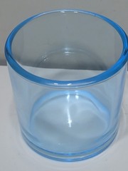 ✨VINTAGE✨ BEAUTIFUL 2″ Blue Glass TUMBLER, Tea Light Candle Holder & More