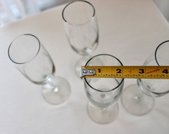 LIBBEY Champagne Set of 4 Glasses 9″ Tall w/ Box Clear Dishwasher Safe