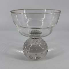 Bubble Ball Base Coupe Glass Clear Shinny Soft Bottom Ice Cream Cocktail