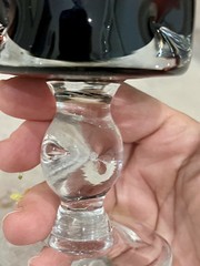 Vintage Carl Erickson Brown To Clear Goblet Glasses, 4 Total