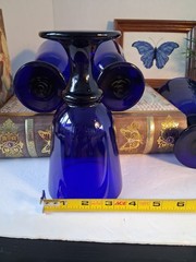 Vintage Libbey Cobalt Blue Ice Tea Flare Glasses
