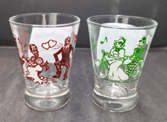 Hazel Atlas 1950’s Big Top Peanut Butter Glasses Set of 2 Gay 90’s Sheet Music