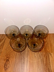 Holmegaard Smoke Gray Champagne Coupe Cocktail Glass by Per Lütken Set of Five
