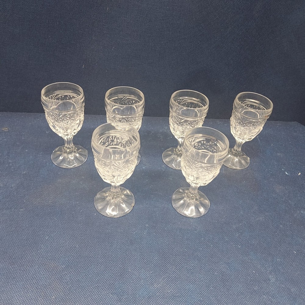 Vintage Crystal Stemmed 1.5 oz. Cordials Set/6