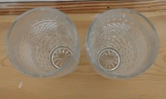Vintage Set of 5 Anchor Hocking Wexford Diamond cut lowball and highball glasses