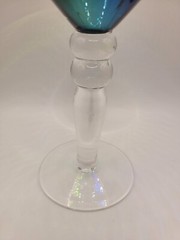 Pier One Martini Glass Blue and Green Swirl