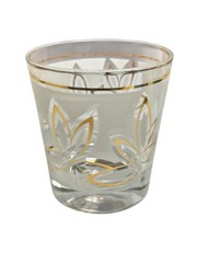 Vintage 1950-1978 Libbey Gold Leaf Whiskey Bar Glass
