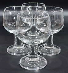 Cristal D’Arques France Scandia Thick Stem Water Glasses 5.5″ Set of 4