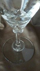 Tiffin Franciscan FAIR LADY Platinum Silver Rim Crystal Water Goblet SET OF 4