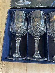VTG LONGCHAMP 4 Cristal D’Arques France 24% Lead Crystal Wine Glasses 8 1/2 oz