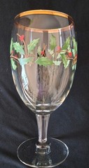 Lenox Holiday Dimensions Wine/Water Goblet With Gold Trim 7 Inches Tall